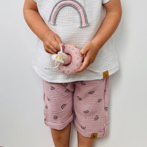 kurze Hose aus Musselin FRITZI in Gr. 50-128, Kinderhose knielang aus Musselin für Babys und Kinder in vielen Farben möglich zdjęcie 3