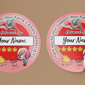2 inch Personalized custom Doordash, Uber Eats, Post Mates, Grub Hub, Personal Shopper sticker delivery driver bag sticker for food delivery