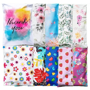 20, 40, 100, 200, 500 Designer Quality Poly Mailers, Self Adhesive Shipping Colorful Design USPS Mail bags,  Flat Envelope 10x13