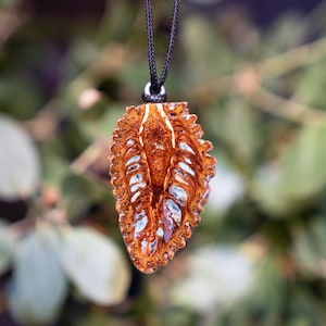 Turquoise Pine Cone Pendant Crushed Stone Inlay