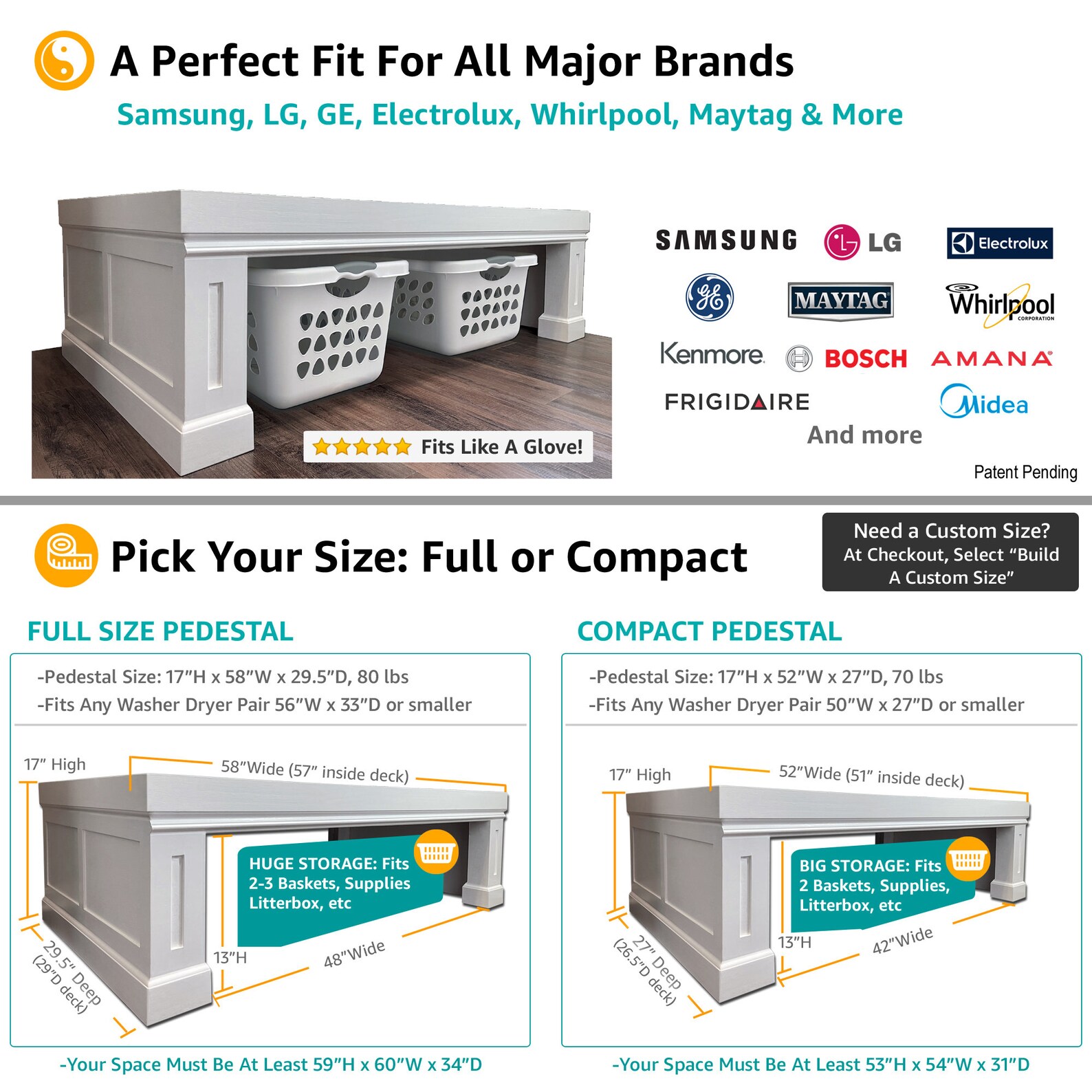 The Elevation Pedestal Raises Your Laundry Game Etsy