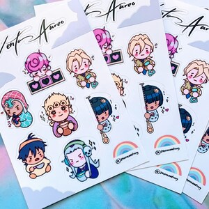 anime chibi sticker sheet etsy