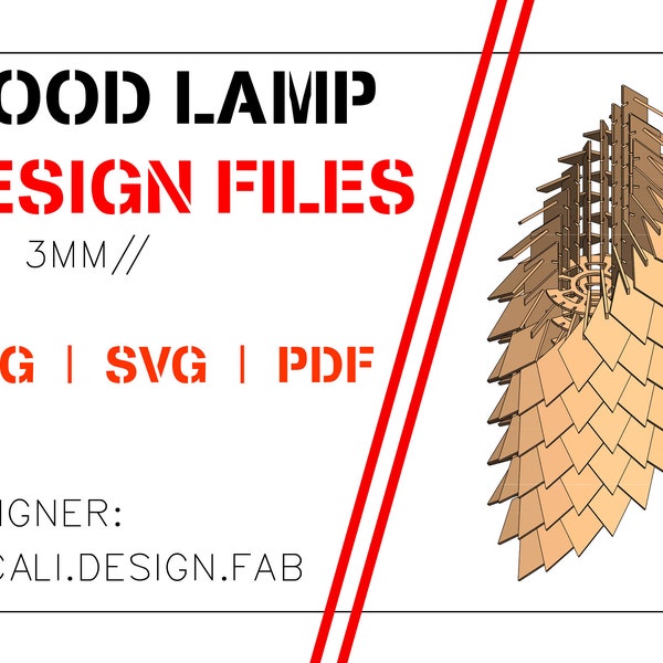 DragonSkin Lamp by @Cali.Design.Fab  |  Laser Cut Files  |  SVG  DXF  PDF