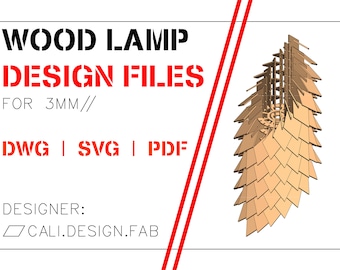 DragonSkin Lamp de @Cali.Design.Fab / Archivos de corte láser / SVG DXF PDF