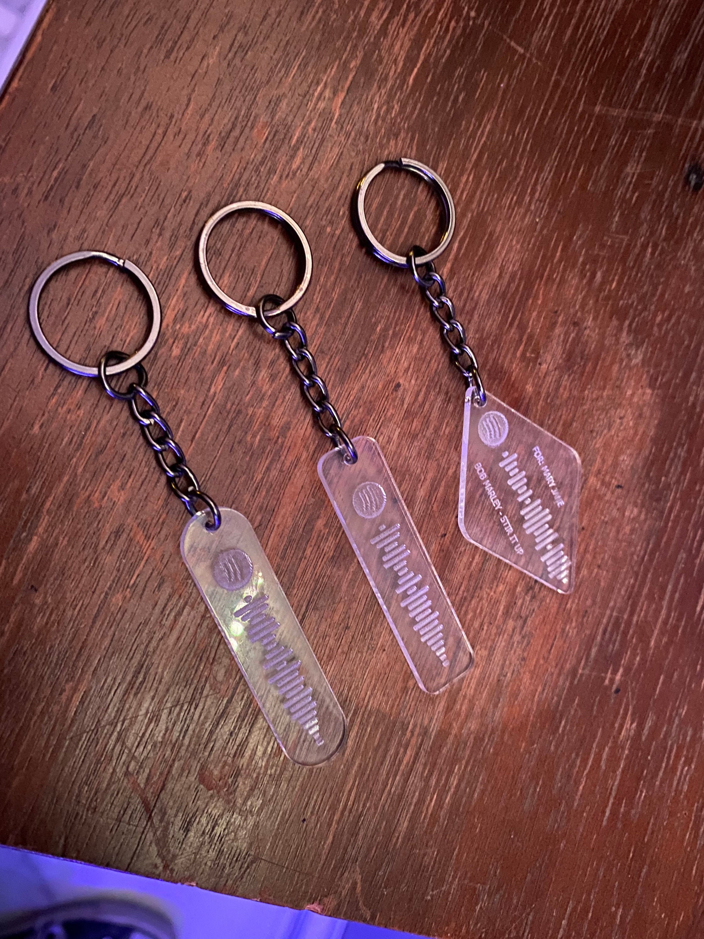 Custom Personalized Song Keychain Scan and Play Keyring Any Etsy