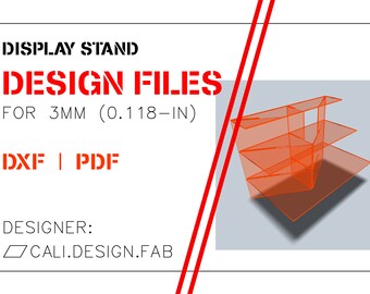 Display Stand / Craft Fair Cupcake / by Cali.Design.Fab / DXF Laser Cut Cnc Design File Files Glowforge DIY SVG / Contrachapado WoodAcrylic