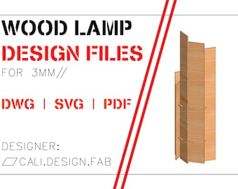 Archivos cortados por láser / lámpara de mesa de madera / lámpara de mesa / lámpara moderna / lámpara de madera sombra / regalo de bienvenida / aniversario / boda / SVG DXF PDF