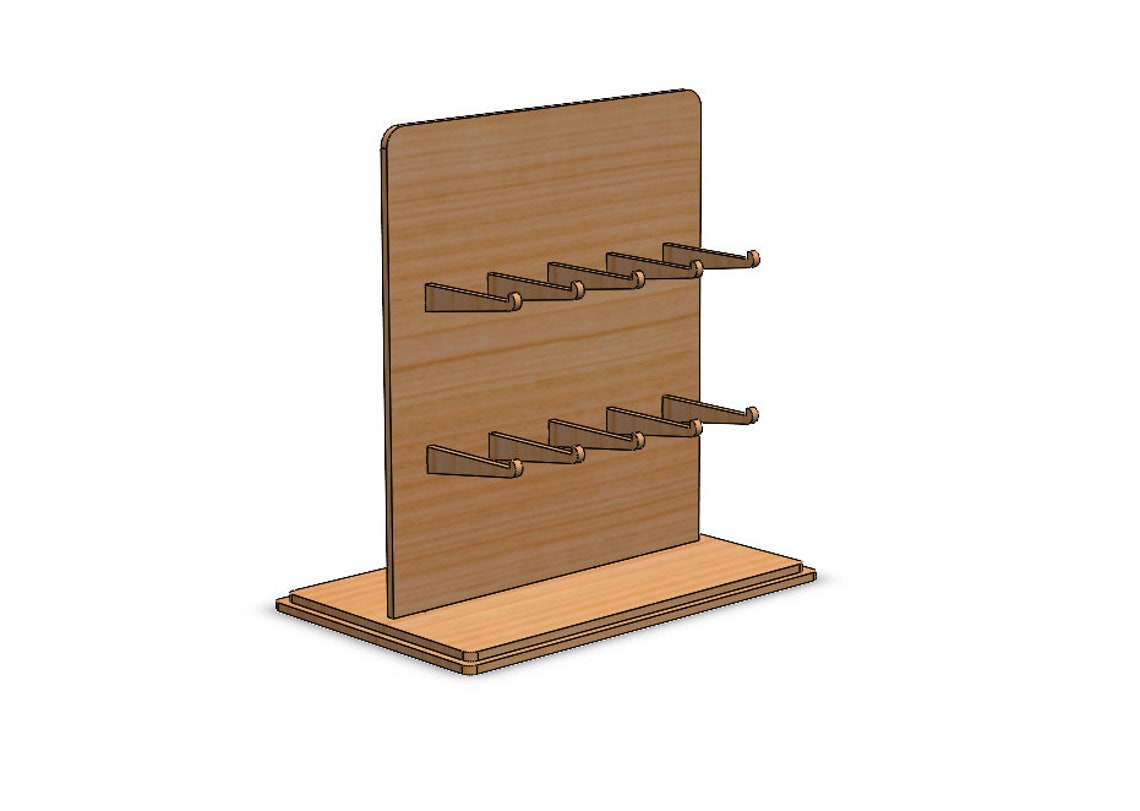 Dog Tags Keychain Stand SVG DXF Laser Cut Files for Instant