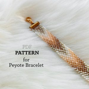 Peyote Pattern bracelet PDF, beading pattern for gradient bracelet