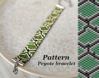 Patrón de peyote de serpiente PDF - Patrón de pulsera de serpiente con cuentas