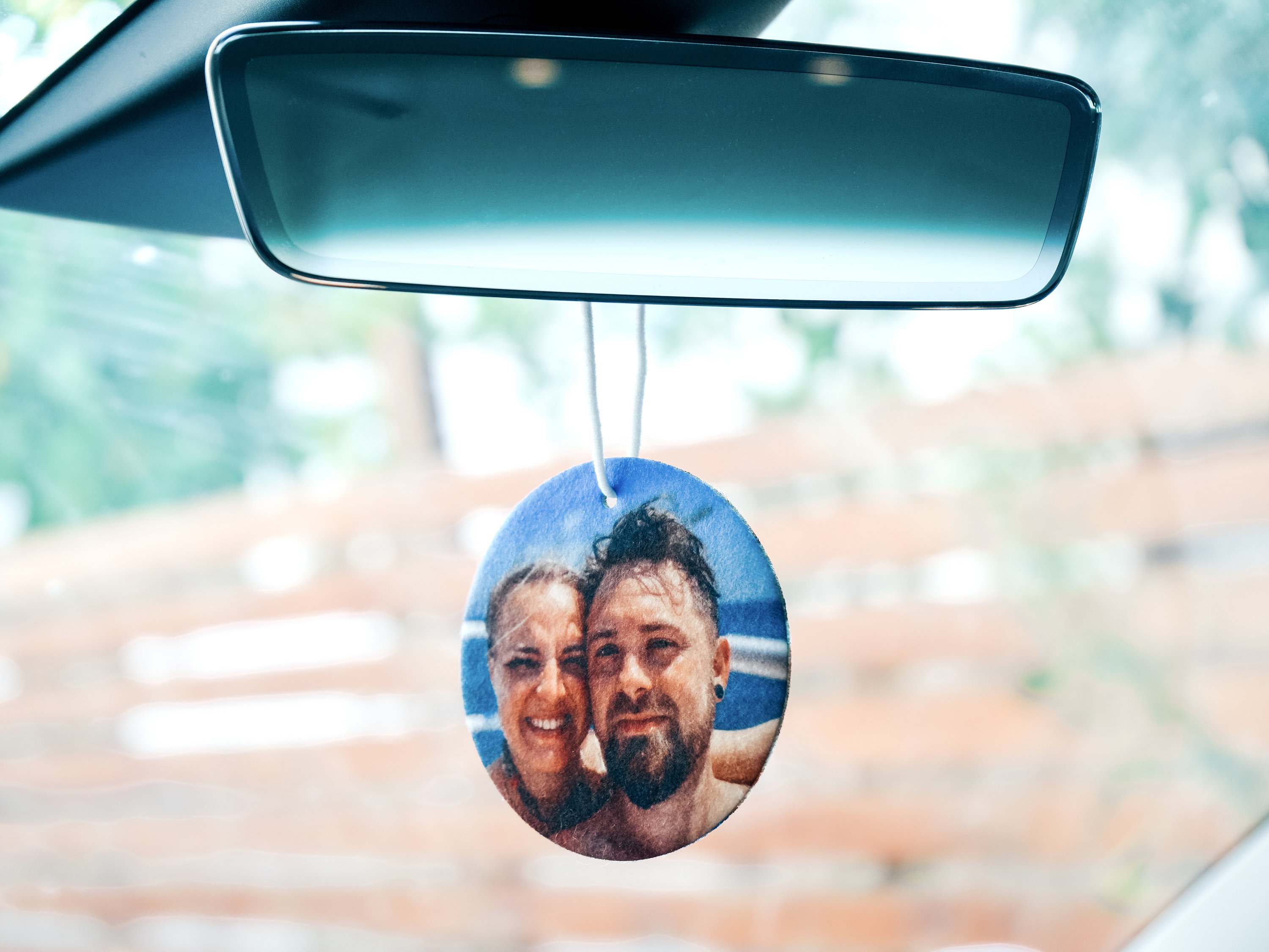 Personalisierte Ihr Bild auf einem Auto Lufterfrischer Einzigartige