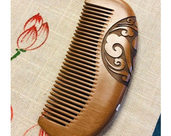 Peach Wood Comb