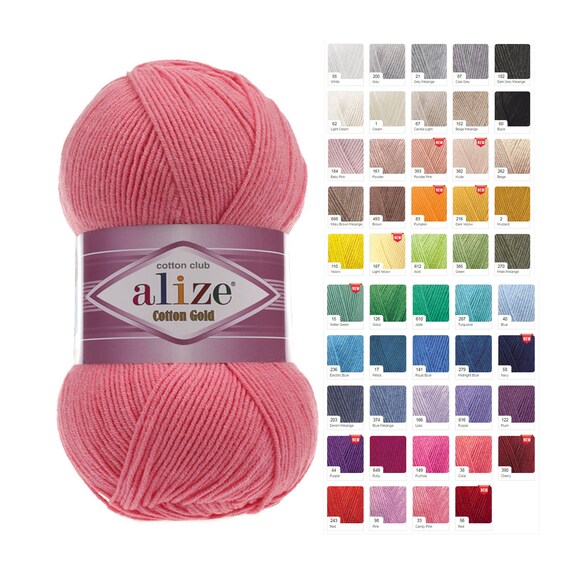 Alize Cotton Gold Yarn. Cotton Acrylic Blend for Every Season. Etsy