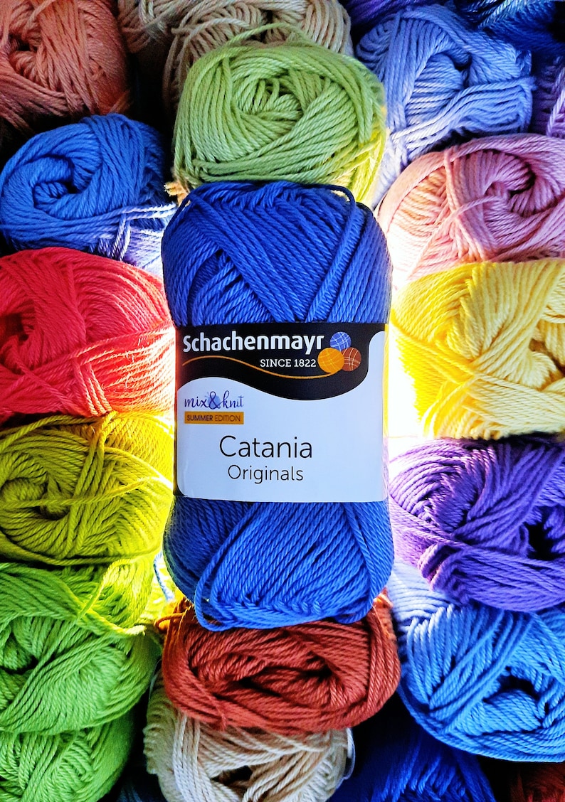 Catania Cotton Yarn 50g Mercerized Cotton Yarn for Amigurumi Etsy