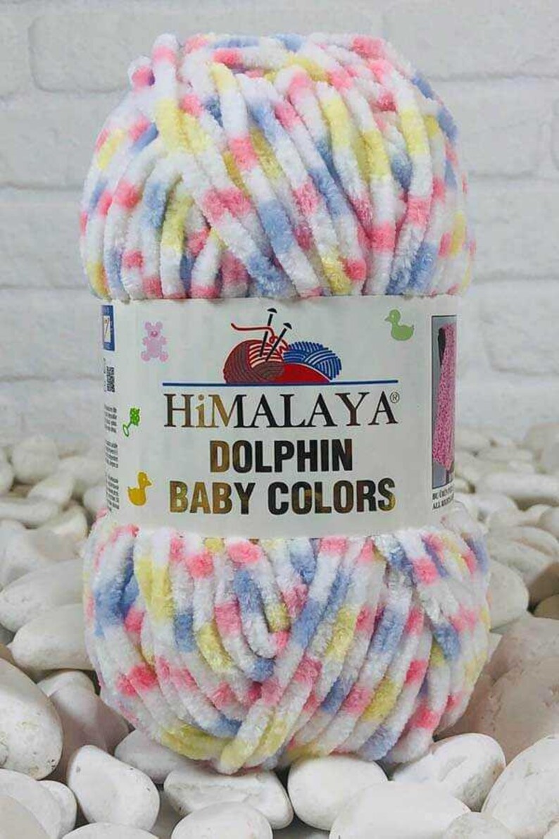 Himalaya Dolphin Baby Colors Velvet Yarn for Knitting Etsy