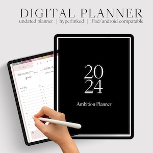 Undated Digital Planner | Daily Planner| Goodnotes Planner| iPad Planner| Notability Planner| 2024 2025 Planner | Weekly Planner | Stickers