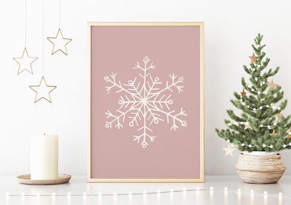Snowflake christmas decoration Blush Pink 