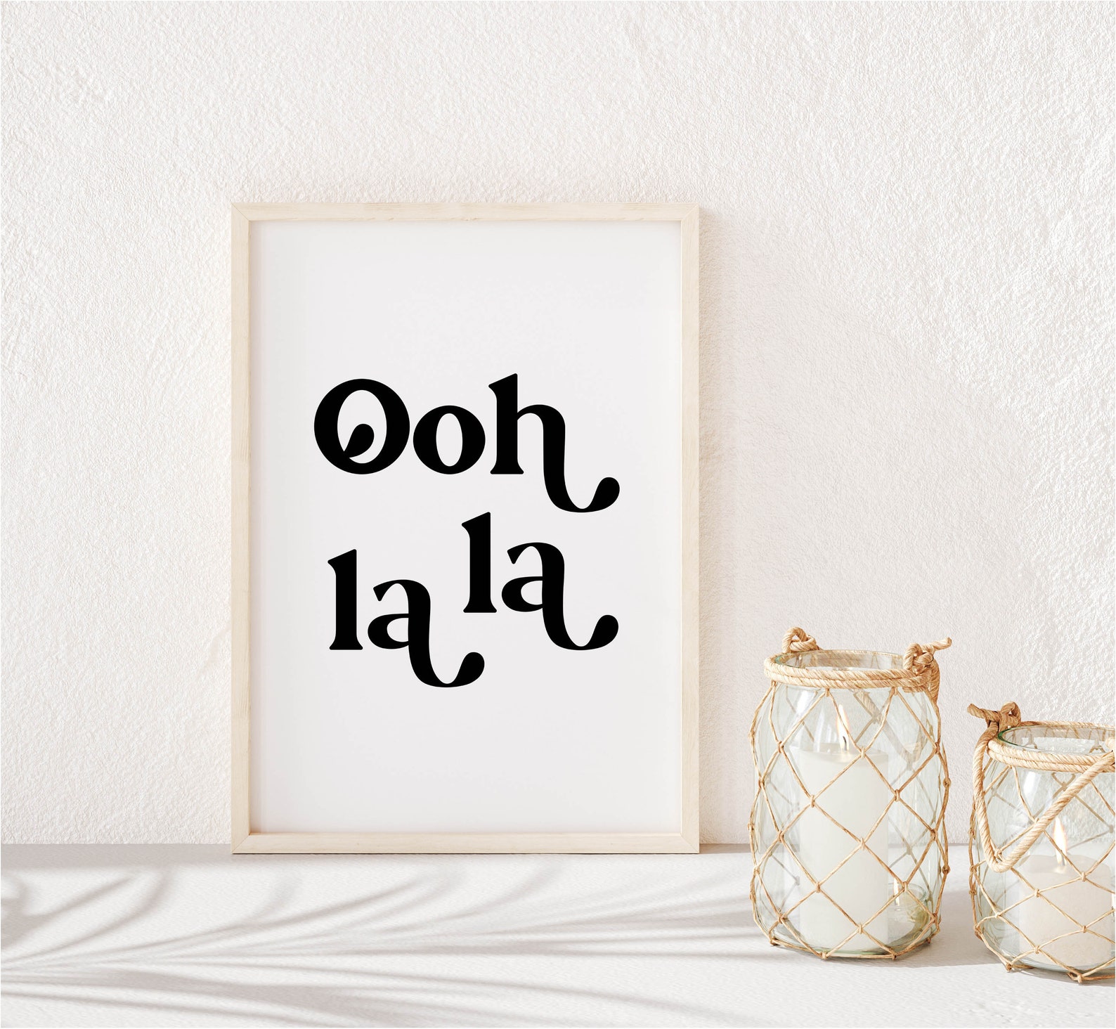 Ooh La La Printable Quote, Minimalist Girly Wall Art, French Quote ...