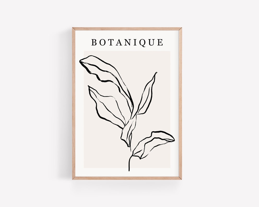 Abstract Botanical Line Art Printable - Neutral Boho Wall Art Decor ...