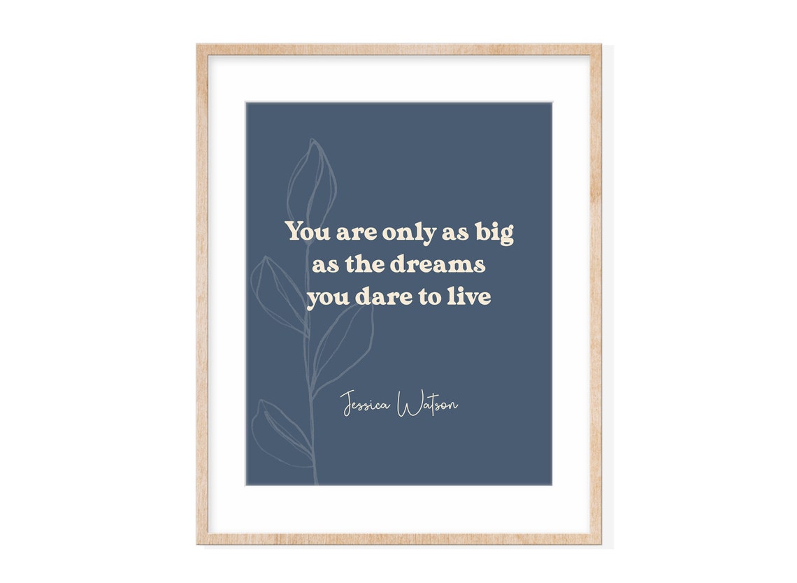 Jessica Watson Quote Wall Art Motivational Quote Dare to - Etsy