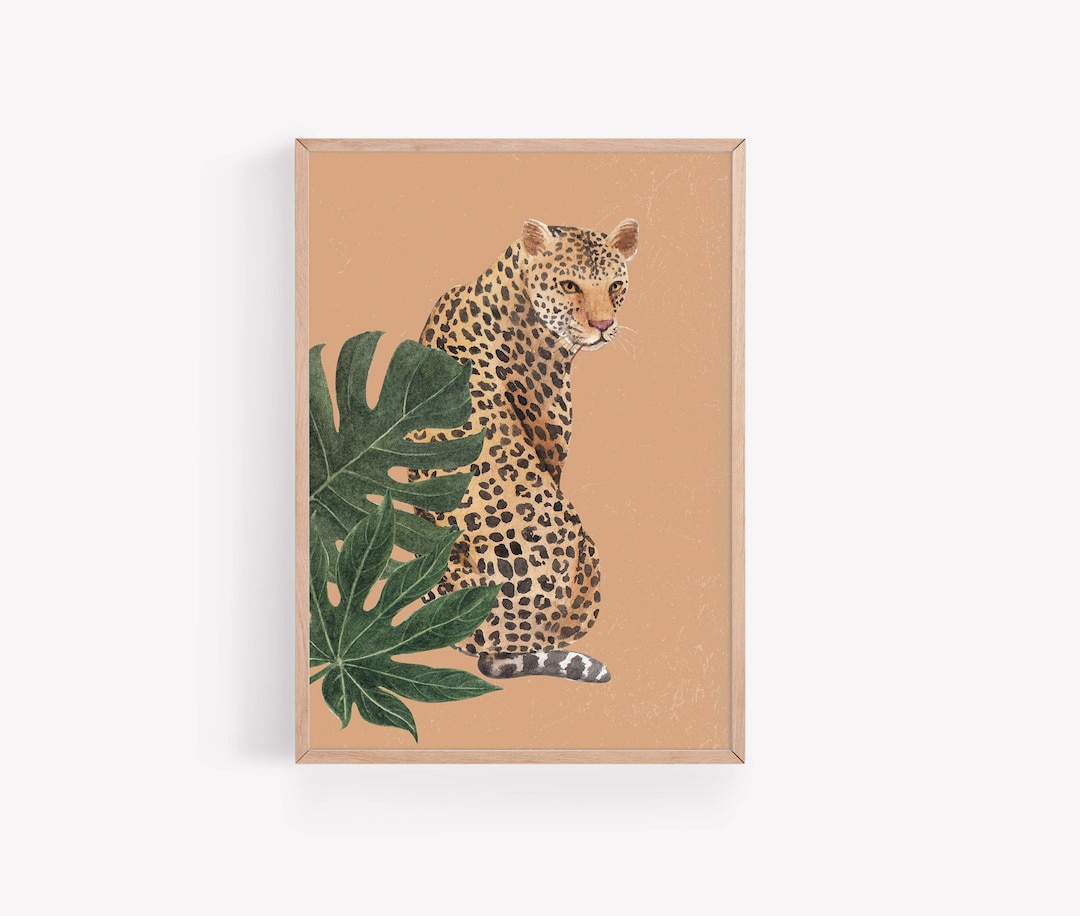 Leopard Wall Print - Modern Boho Cheetah Print - Minimalist Wall Art ...