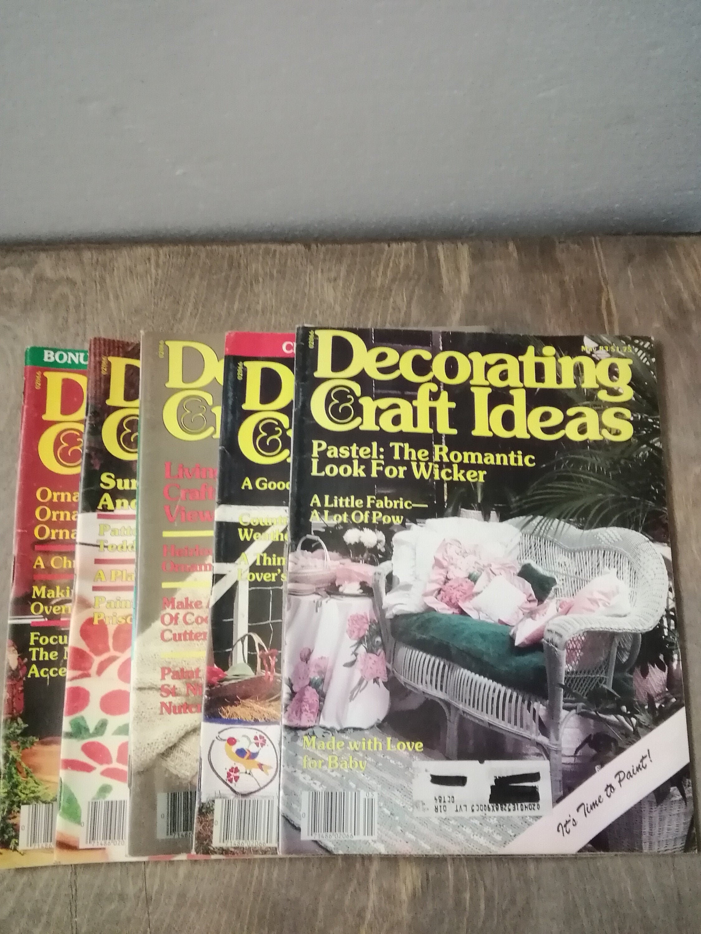 Decorating & Craft Ideas Magazine 1983 set of 5 | Etsy