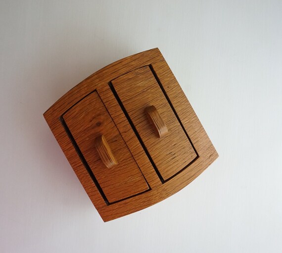 Vintage Handmade Wooden Toothpick or Jewelry Box - image 6