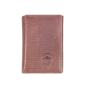 Kangaroo Leather Wallet - Snake Print Double Fold - RFID Protected