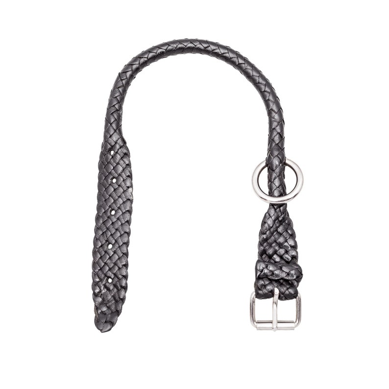 Dog Collar Braided Kangaroo Leather Etsy
