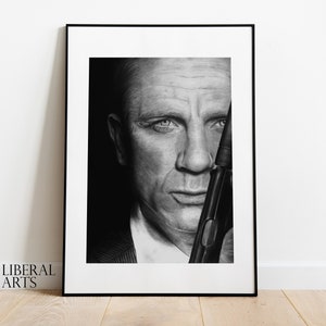 JAMES BOND Drawing | Daniel Craig as 007 | Fine Art Print
