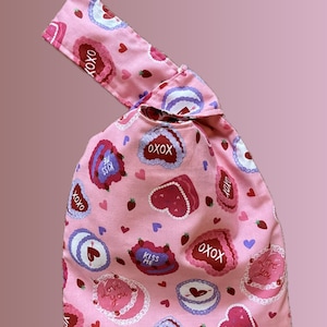 Lover’s Picnic Japanese Knot Bag Knitting Crochet Project Bag Size Medium