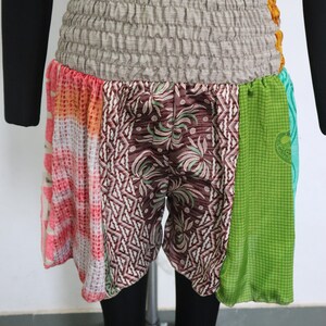 buy silk shorts with big elastic-band bohostyle vintage unisex baggy shorts