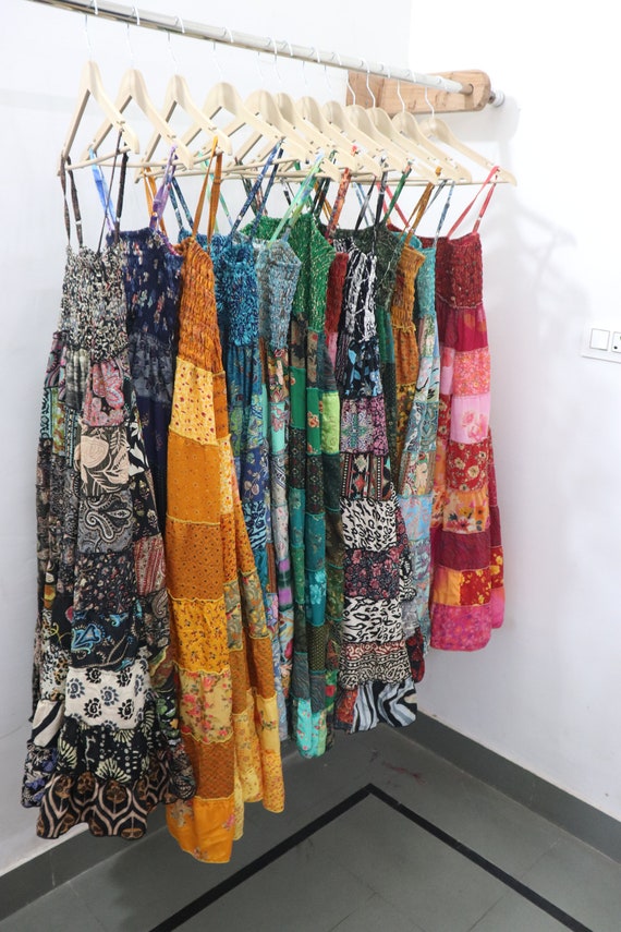boho maxi dress wholesale High Low Dresses Resort Beach Boho Casual Summer Evening Vestido Dr main image 0