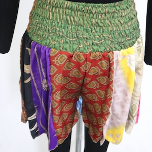 Buy Trendy cute silk shorts with big elastic-band bohostyle vintage unisex baggy shorts