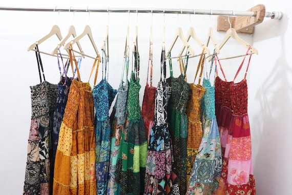 Assorted Boho Hippie Long Maxi Dress Patchwork Dress Boho Midi Dress Prom  Dress ( 2pcs) - Etsy