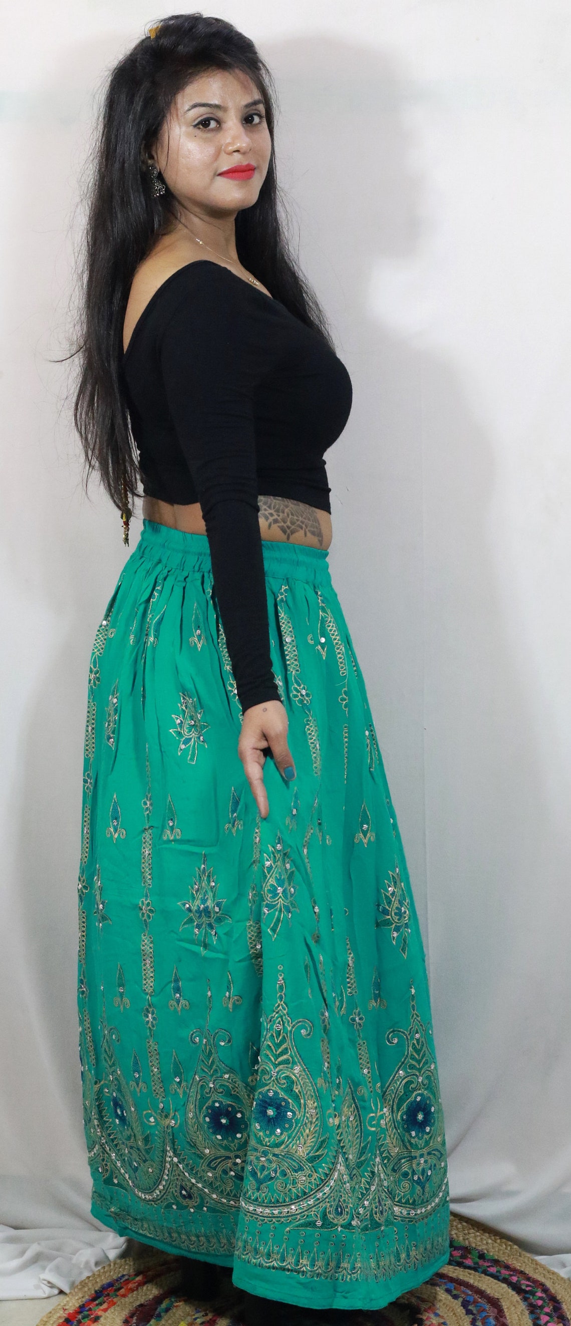 Women Long Skirt India Traditional Clothing Designer for Etsy