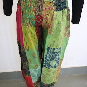 &quot;Patchwork Hose mit Taschen für Frauen vintage Baumwolle Patchwork Boho Pyjama Joggers indische handgemachte Yoga Hose.&quot;