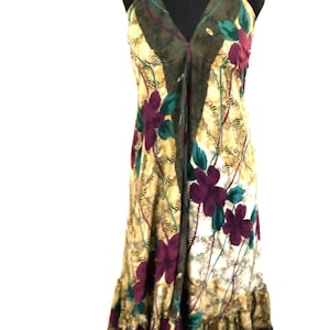 Indian silk dress,long halter dress,maxi dress bohochic, backless dress,beach dress boho dress Vneck dress