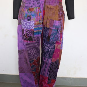 &quot;Patchwork Hose mit Taschen für Frauen vintage Baumwolle Patchwork Boho Pyjama Joggers indische handgemachte Yoga Hose.&quot;