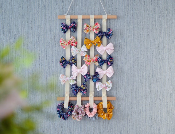 How to Make a Hair Bow Holder with Accessory Hooks - Life With
