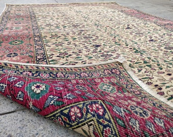 Size 5 4x3 8 Feet Afghan Woolen Rug Bashiri Design Vintage Etsy