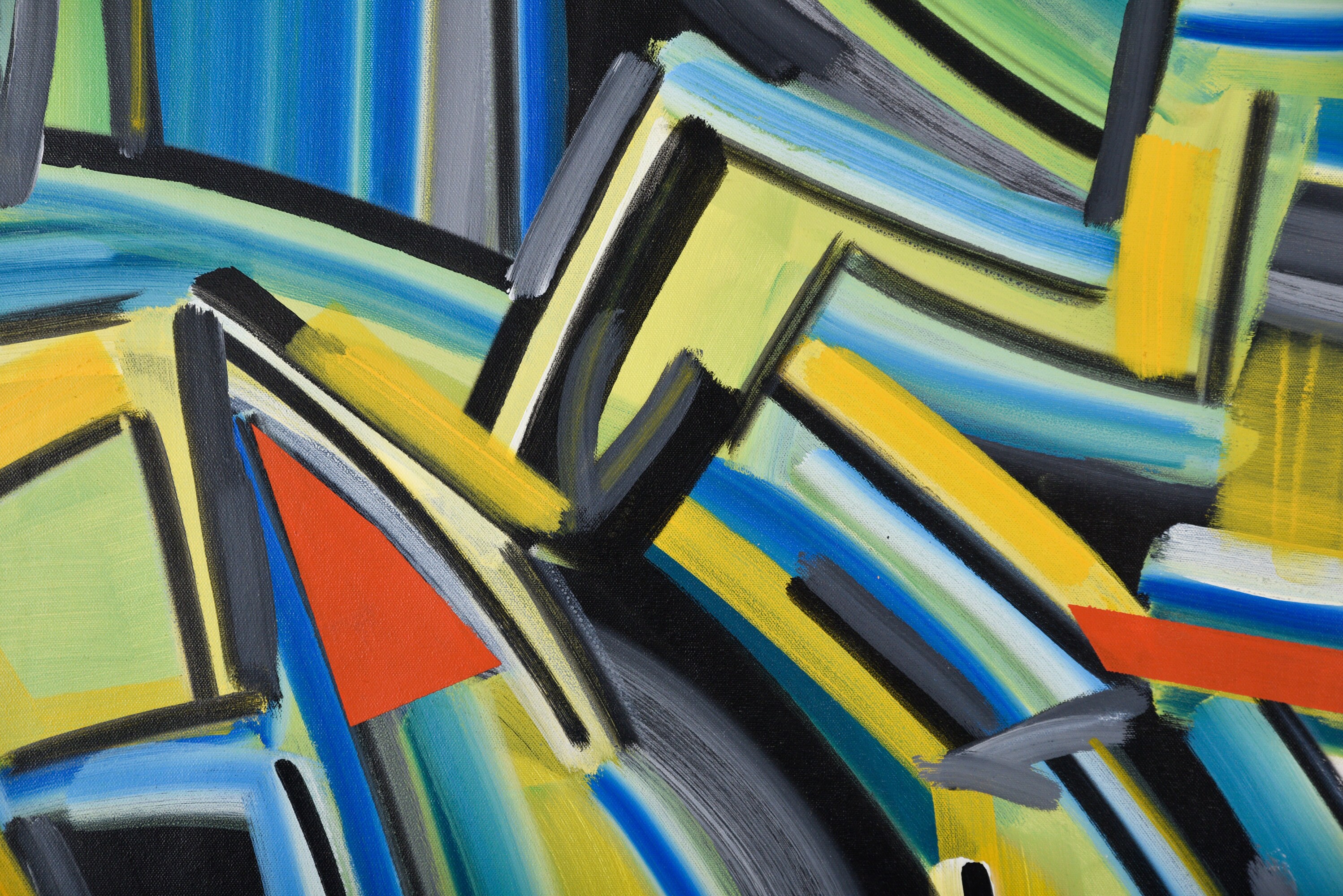 Green Abstract Art Etsy Abstract Geometric Art Large Etsy UK