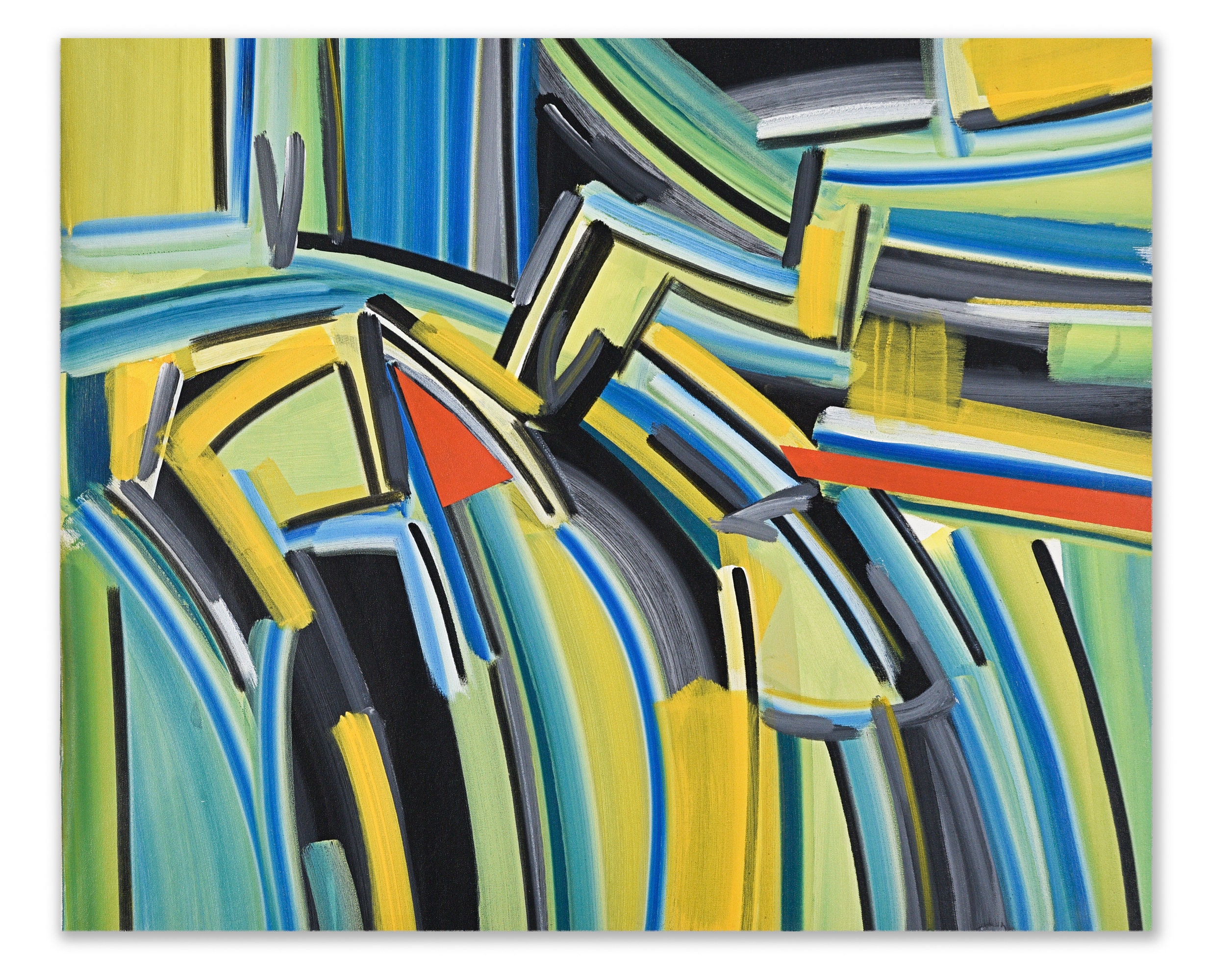 Green Abstract Art Etsy Abstract Geometric Art Large Etsy UK