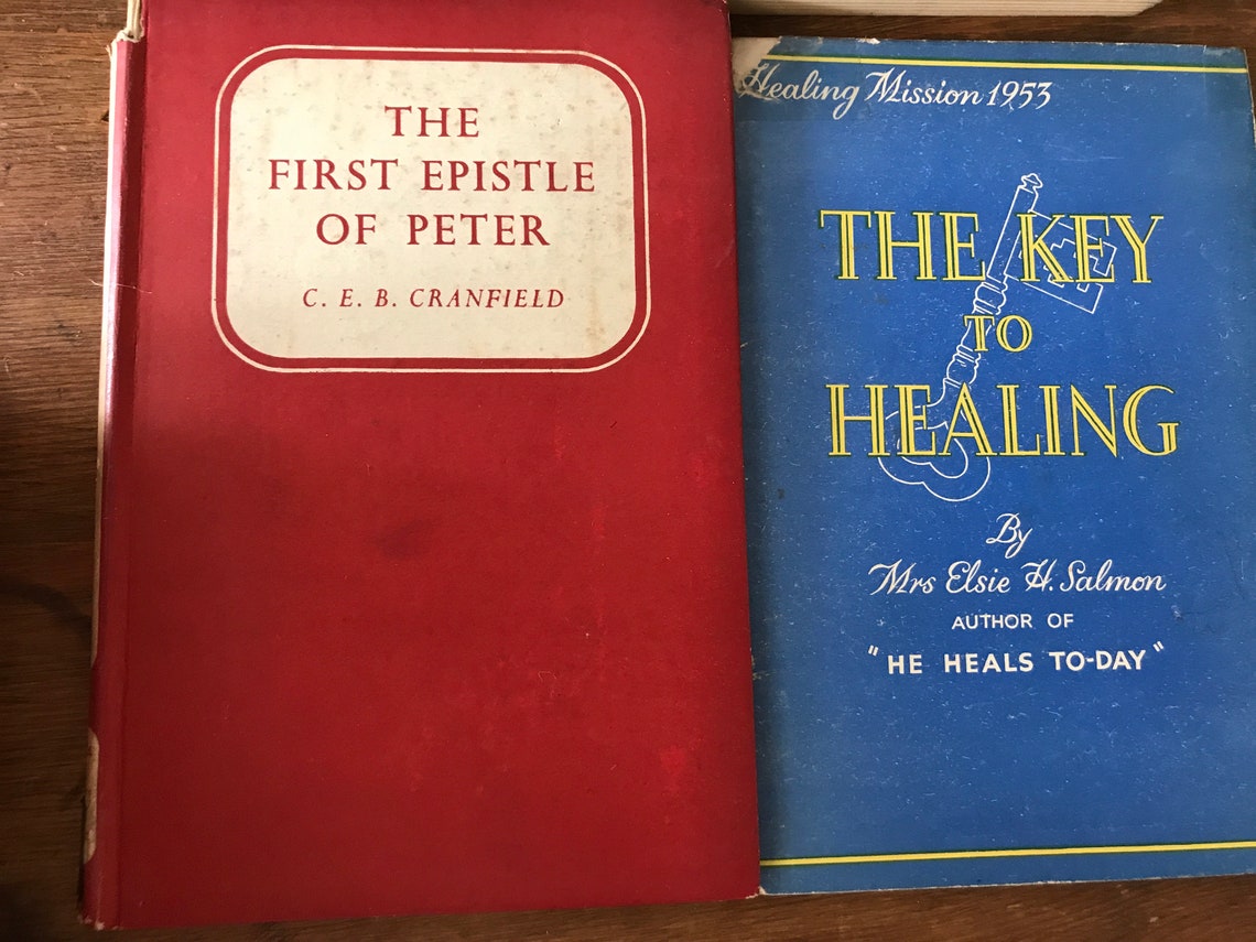 Collection of vintage religious books. Etsy
