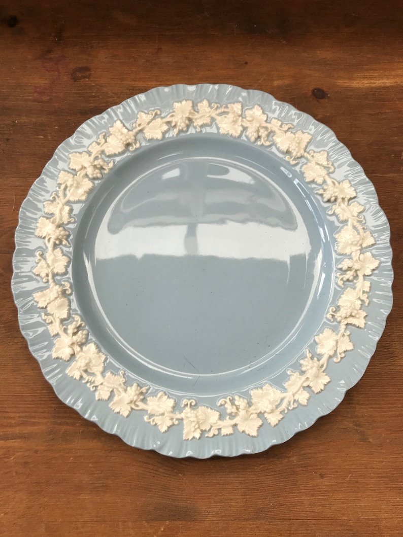 Blue wedgwood embossed decorative dinner plate Etsy
