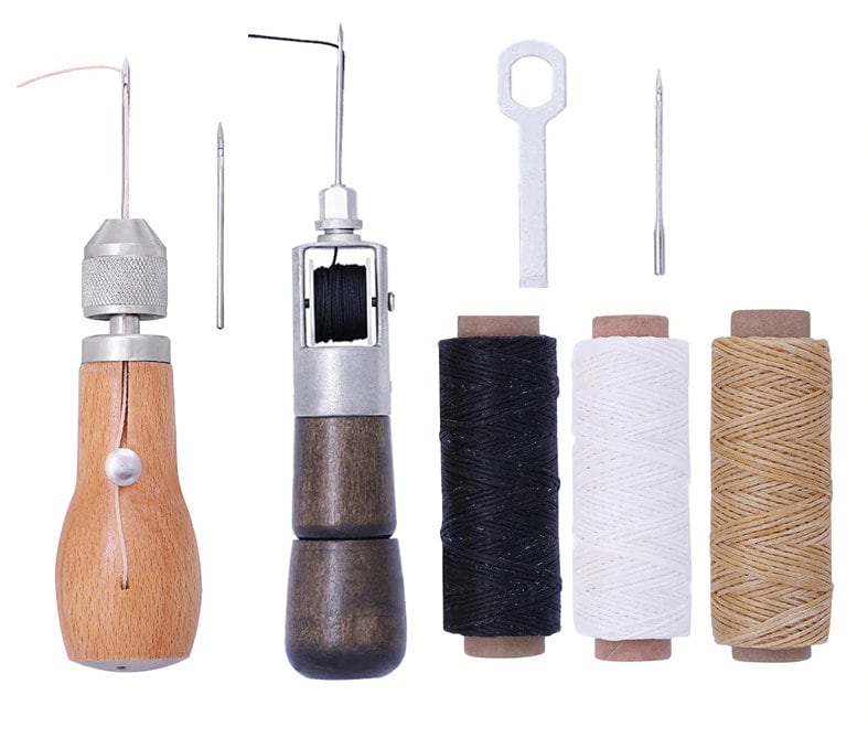 Leather Craft Repair Tools Kit Hand Sewing Supplies Stitching Needle Awl Thread 
