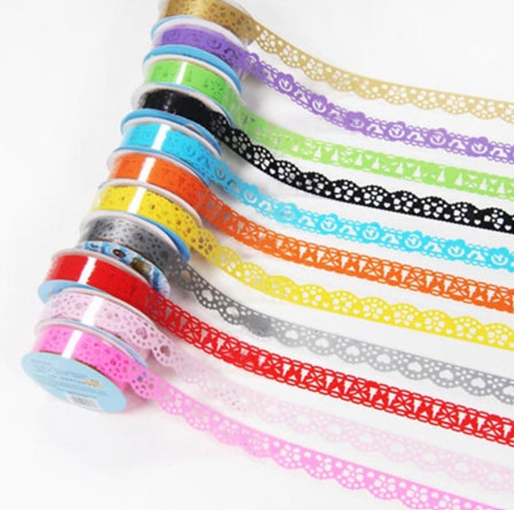 Colorful Decorative Paper Tape Album Gold Foil Washi Sticker #1 for Scrapbooking Decor DIY Craft Gift