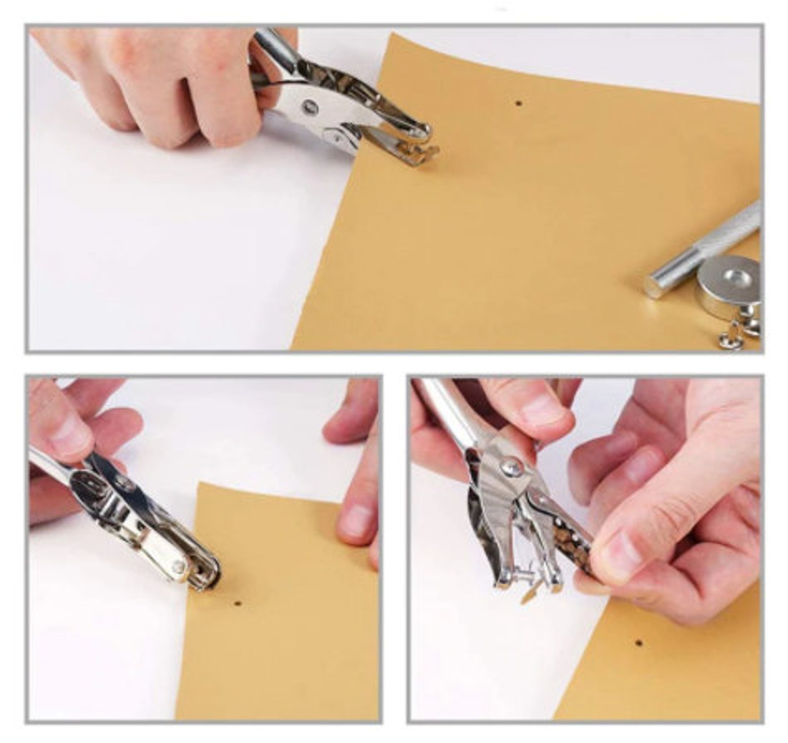 DIY Leather Craft Rivets Set Tubular Metal Studs With Punch Pliers Fixing Tools 480 Pcs Etsy