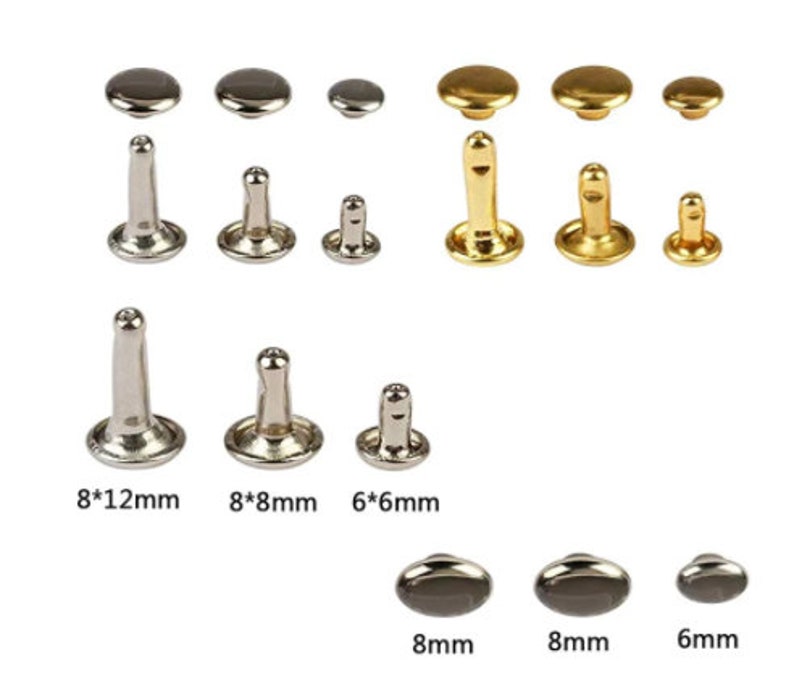 DIY Leather Craft Rivets Set Tubular Metal Studs With Punch Pliers