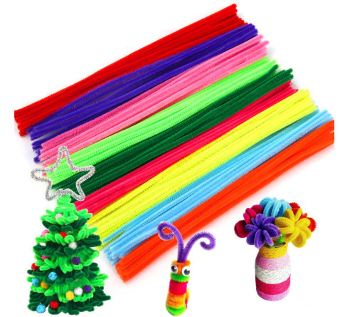 Multicolour Chenille Stems Pipe Cleaners Handmade Diy Art Etsy